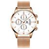 Alloy Band And Case Men's Casual Business Round Dial Scale Quartz Watch