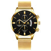 Alloy Band And Case Men's Casual Business Round Dial Scale Quartz Watch