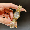 Alloy Band Oval Dial Women's Casual Simple Quartz Watch
