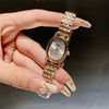 Alloy Band Oval Dial Women's Casual Simple Quartz Watch