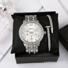 Alloy Band Quartz Watch For Couple Business Style Round Dial