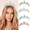 Alloy Baroque Rhinestone Electroplated Rhombus Crown For Adult Women Bridal Hair Accessories