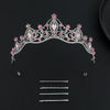 Alloy Baroque Rhinestone Electroplated Rhombus Crown For Adult Women Bridal Hair Accessories