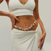 Alloy Beach Vacation Style Starfish And Conch Waist Chain Body Chain For Female Summer Imitation Pearl Jewelry