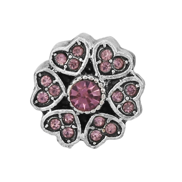 Alloy Beaded Bracelet Necklace With Peony Five Petal Flower Shape And Totem Pattern Electroplated