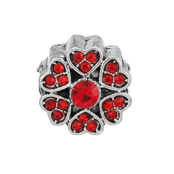 Alloy Beaded Bracelet Necklace With Peony Five Petal Flower Shape And Totem Pattern Electroplated