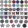 Alloy Beaded Bracelet Necklace With Peony Five Petal Flower Shape And Totem Pattern Electroplated