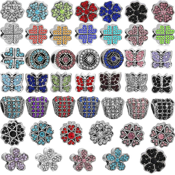 Alloy Beaded Bracelet Necklace With Peony Five Petal Flower Shape And Totem Pattern Electroplated