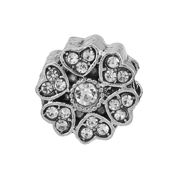 Alloy Beaded Bracelet Necklace With Peony Five Petal Flower Shape And Totem Pattern Electroplated