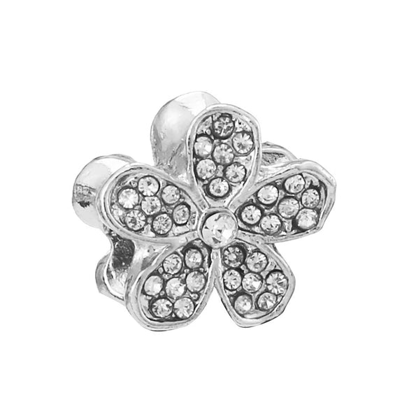 Alloy Beaded Bracelet Necklace With Peony Five Petal Flower Shape And Totem Pattern Electroplated
