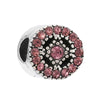 Alloy Beaded Bracelet Necklace With Peony Five Petal Flower Shape And Totem Pattern Electroplated