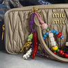 Alloy Beaded Doll Bag Pendant With Geometric Style Heart Water Drop Bell Patterns And Electroplating Processing