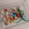 Alloy Beaded Doll Bag Pendant With Geometric Style Heart Water Drop Bell Patterns And Electroplating Processing