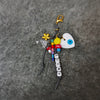 Alloy Beaded Doll Bag Pendant With Geometric Style Heart Water Drop Bell Patterns And Electroplating Processing