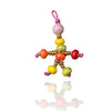 Alloy Beaded Doll Bag Pendant With Geometric Style Heart Water Drop Bell Patterns And Electroplating Processing