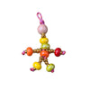 Alloy Beaded Doll Bag Pendant With Geometric Style Heart Water Drop Bell Patterns And Electroplating Processing