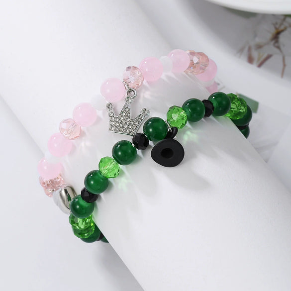 Alloy Beaded Geometric Style Diamond Treated Magic Bad Witch Friendship Unisex Bracelet