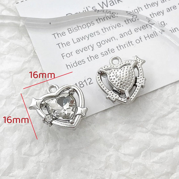 Alloy Beaded Pendant Bracelet Necklace With Cross And Bear Black Pink Lovely Style Electroplated Line Pattern