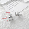 Alloy Beaded Pendant Bracelet Necklace With Cross And Bear Black Pink Lovely Style Electroplated Line Pattern