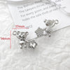 Alloy Beaded Pendant Bracelet Necklace With Cross And Bear Black Pink Lovely Style Electroplated Line Pattern