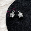 Alloy Beaded Pink Sweetheart Butterfly Love Cross Cat Pendant Electroplated Handmade Bracelet Necklace Accessories With Stars Love Pattern