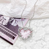 Alloy Beaded Pink Sweetheart Butterfly Love Cross Cat Pendant Electroplated Handmade Bracelet Necklace Accessories With Stars Love Pattern