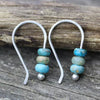 Alloy Beaded Turquoise Snowflake Geometric Women's Earrings