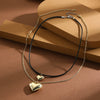 Alloy Beads Heart Shaped Electroplated Modern Retro Light Luxury Women's Ochain Necklace