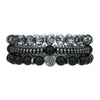 Alloy Black Gallstone And Black Magic Sand Manual Crafted Geometric Style Unisex Bracelet