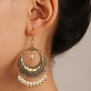 Alloy Bohemian Carved Hollow Geometric And Flower Earrings With Long Tassel Electroplating