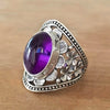 Alloy Bohemian Distressed Ring With Carved Flower And Leaf Pattern For Women