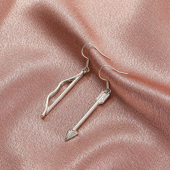 Alloy Bow And Arrow Geometric Earrings For Women