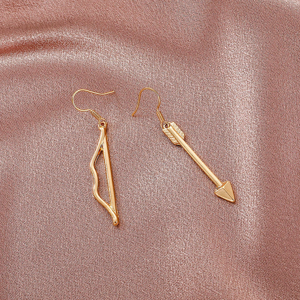 Alloy Bow And Arrow Geometric Earrings For Women