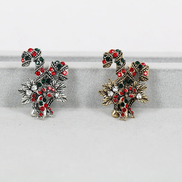 Alloy Bow Brooch With Diamond Design For Women Holiday Festival Element