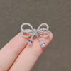 Alloy Bow Brooch With Flower Pattern For Women Electroplated Fixed Clothes Accessory
