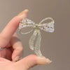 Alloy Bow Brooch Women's Luxury Natural Plant Flowers Style With Electroplating
