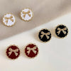 Alloy Bow Electroplated Women's Fashion Light Luxury Niche Design Earrings