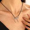 Alloy Bow Elegant Electroplating Necklace For Women