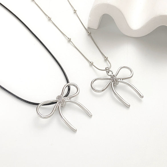 Alloy Bow Elegant Electroplating Necklace For Women