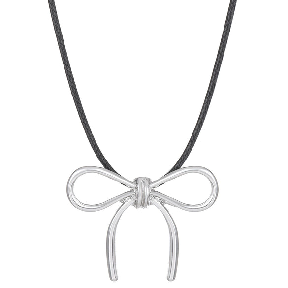 Alloy Bow Elegant Electroplating Necklace For Women
