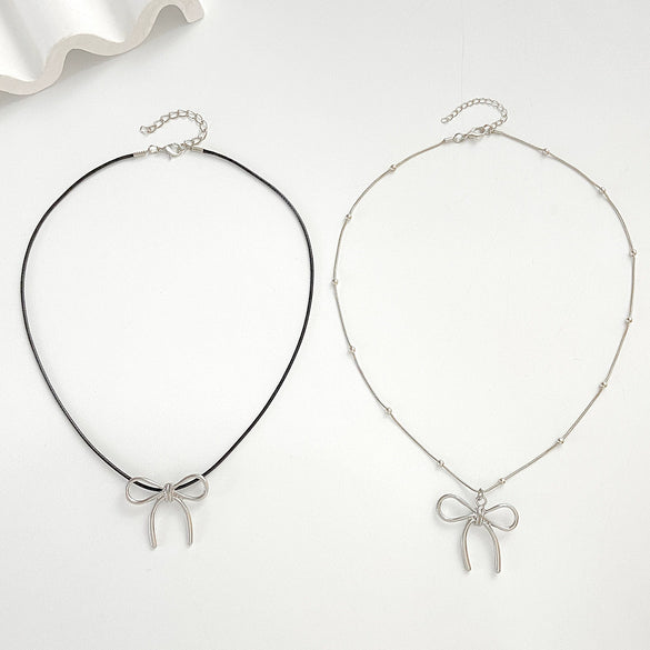 Alloy Bow Elegant Electroplating Necklace For Women