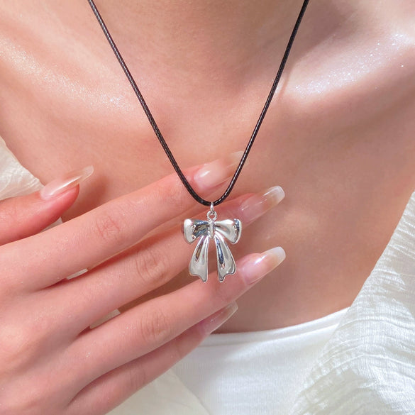 Alloy Bow Elegant Electroplating Necklace For Women