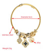 Alloy Bow Heart Geometric Diamond Bracelet For Unisex