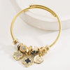 Alloy Bow Heart Geometric Diamond Bracelet For Unisex