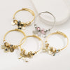 Alloy Bow Heart Geometric Diamond Bracelet For Unisex