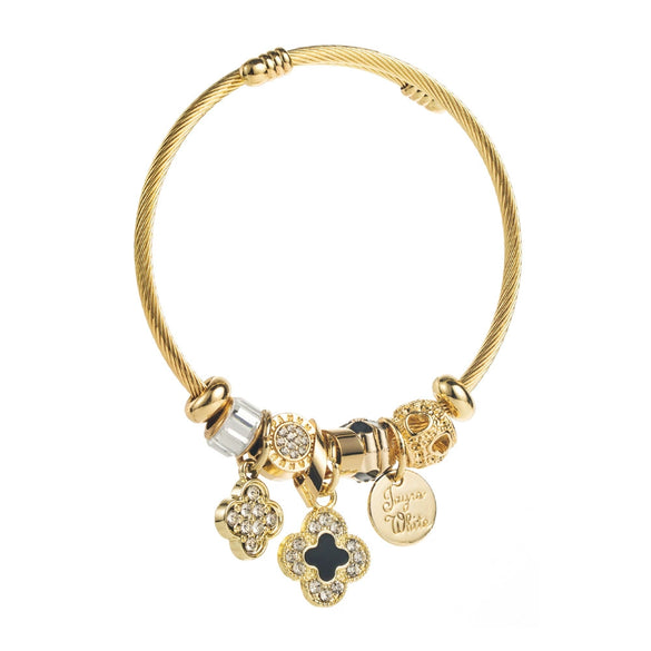 Alloy Bow Heart Geometric Diamond Bracelet For Unisex