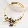 Alloy Bow Heart Geometric Diamond Bracelet For Unisex