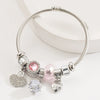Alloy Bow Heart Geometric Diamond Bracelet For Unisex