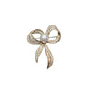 Alloy Bow Hollow Pearl Diamond Brooch Electroplated Lovely Style For Female And Unisex