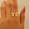 Alloy Bow Jewelry Set For Women With Electroplating Including Bracelet Necklace Ring Earrings